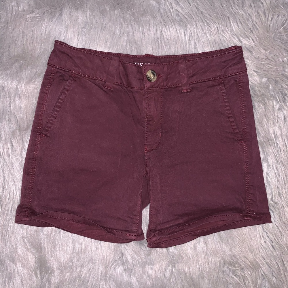AE super stretchy Burgundy Shorts Size 0